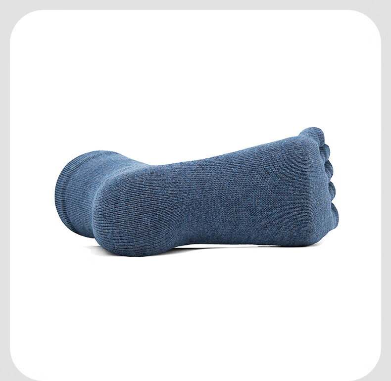 TFO Wool Five-Toe Socks, Comfortable Breathable Sports Running Socks, Separate-Toe Hiking Socks 2902436, Men's Light Gray 6
