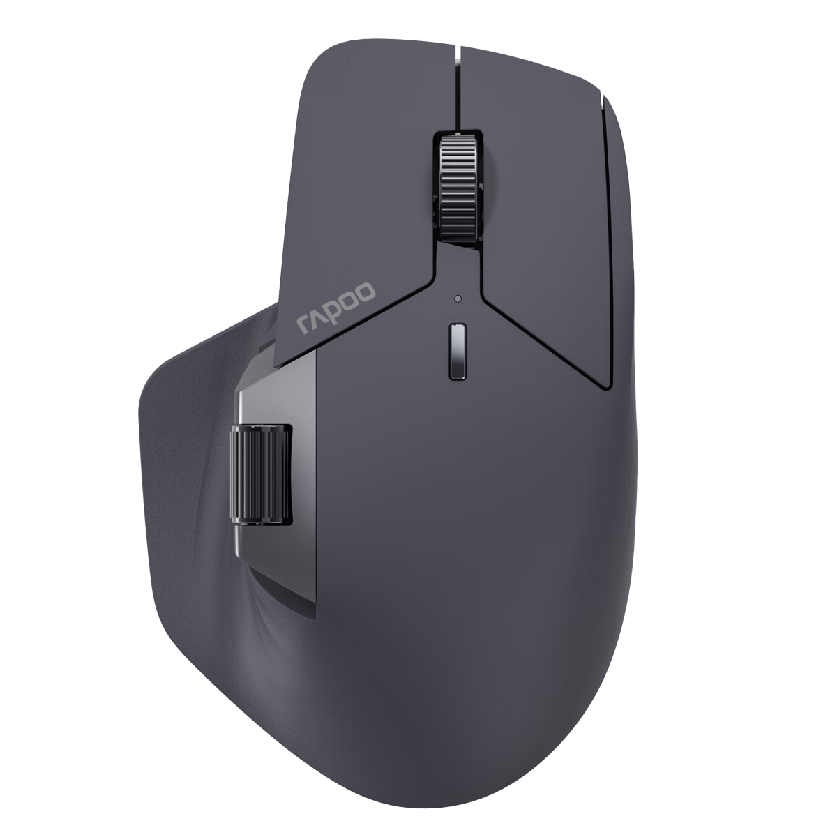 Rapoo MT760NL Large Star Flash/Bluetooth/Wired Multi-Mode Office Mouse with Cross-Screen Transfer, Ergonomic Design, Quiet Buttons, 11 Programmable Buttons, Long Battery Life, Black
