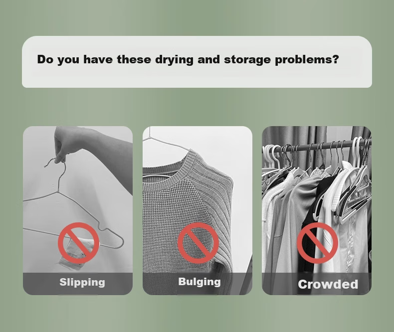 MUYA Flocked Hangers, Household Non-Slip Anti-Shoulder Angle Hangers, 10-Pack Seamless Hangers 1