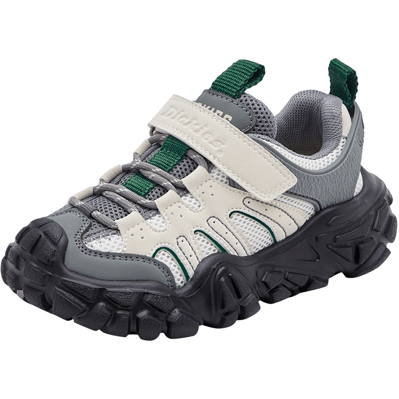 Dickies Kids Running Shoes 2025 New Boys Hiking Cushioning Casual Functional Sports Shoes Beige Black Size 32