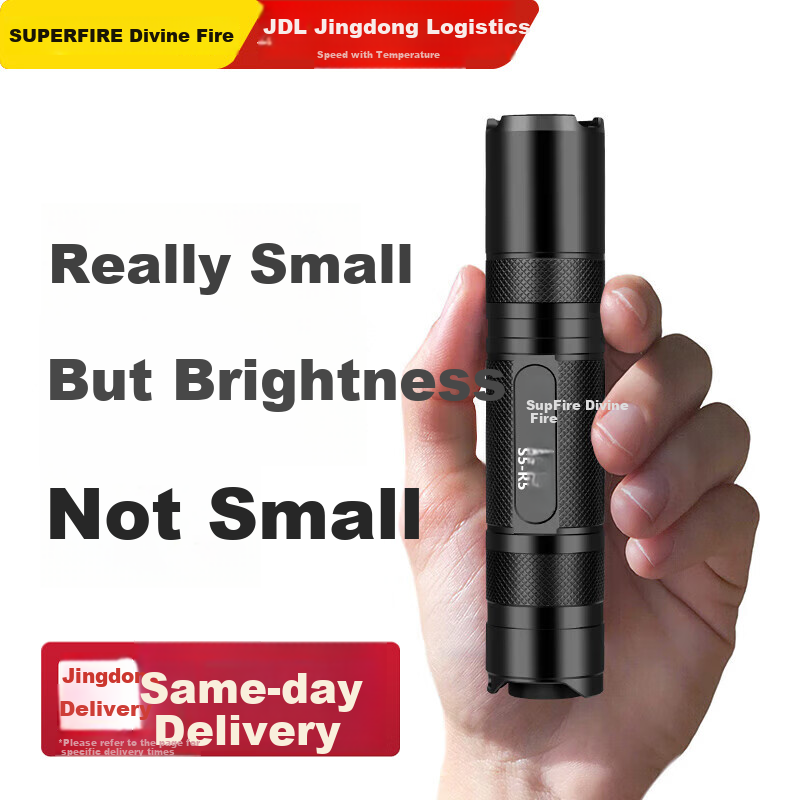 SupFire S5-R5 Upgraded Version High-Intensity Flashlight LED Rechargeable Ultra-Bright Long-Range Mini Portable Outdoor Long-Lasting Emergency Light 5W Battery Life