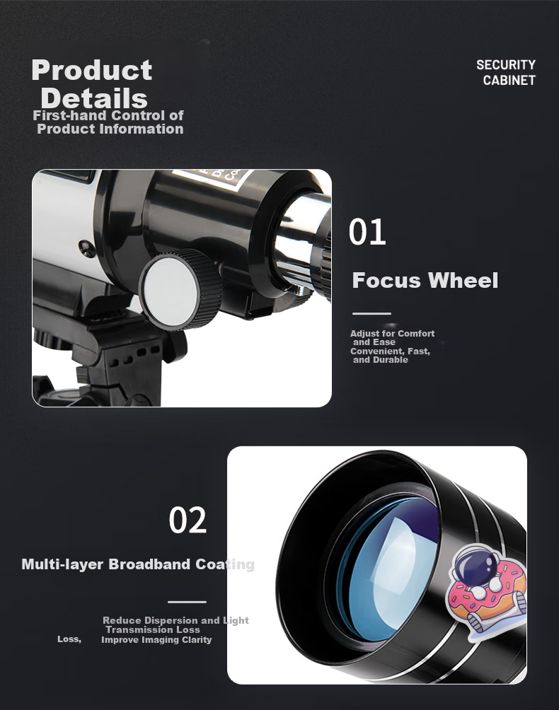 Feilaishi Astronomical Telescope High-Power HD Children's Birthday Gift Large Aperture Telescope 16