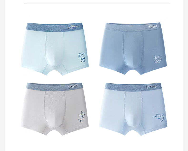 Yingbolun Boys' Cotton Boxer Shorts, Youth, 2-Pack, Style 10803, Grass Green + Medium Blue, Size 185 14