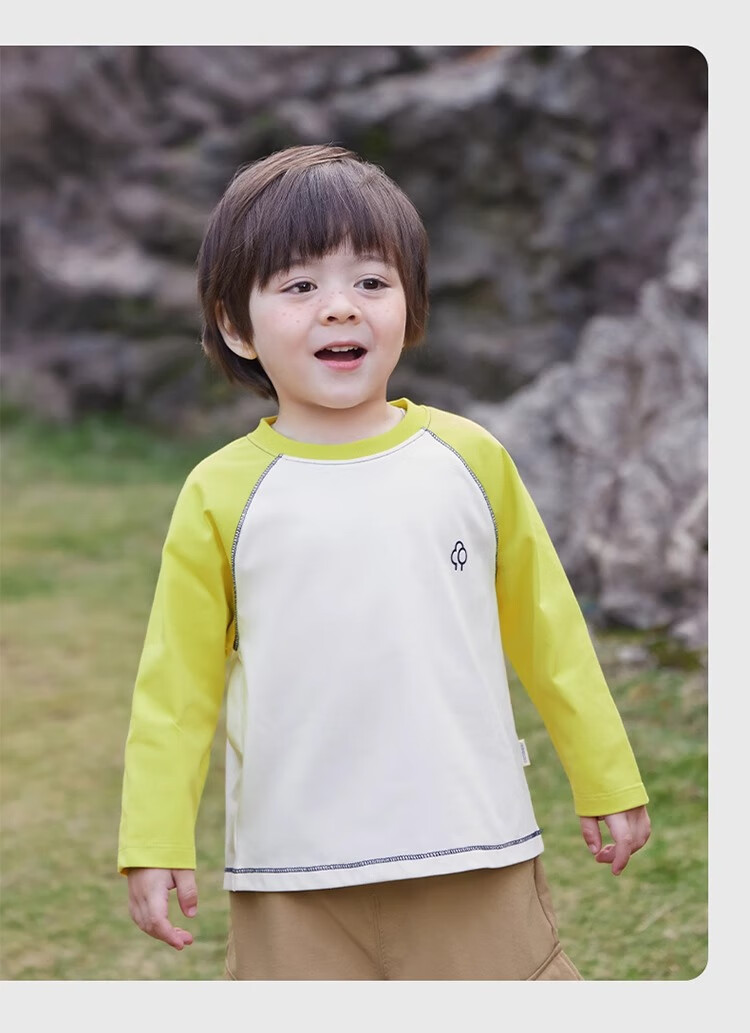 Ciciibear [7A Antibacterial Moisture-Wicking Quick-Dry] Ciciibear Baby Long-Sleeve T-Shirt Spring And Autumn Style Boys Raglan Sleeve Children's Top 5