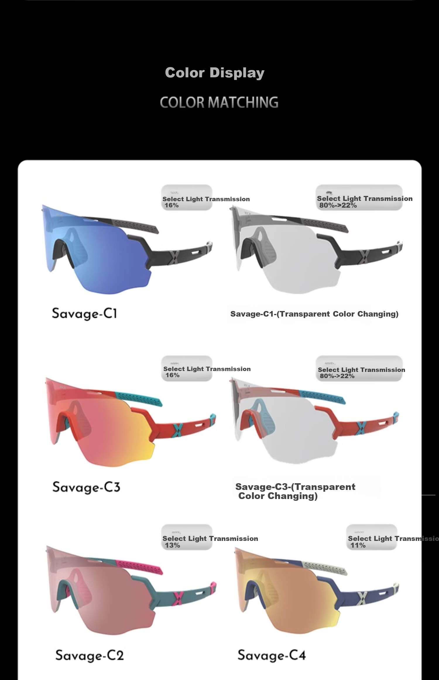 HILX Sports Glasses, Cycling Marathon Myopia Outdoor Windproof Goggles, Savage-L 18
