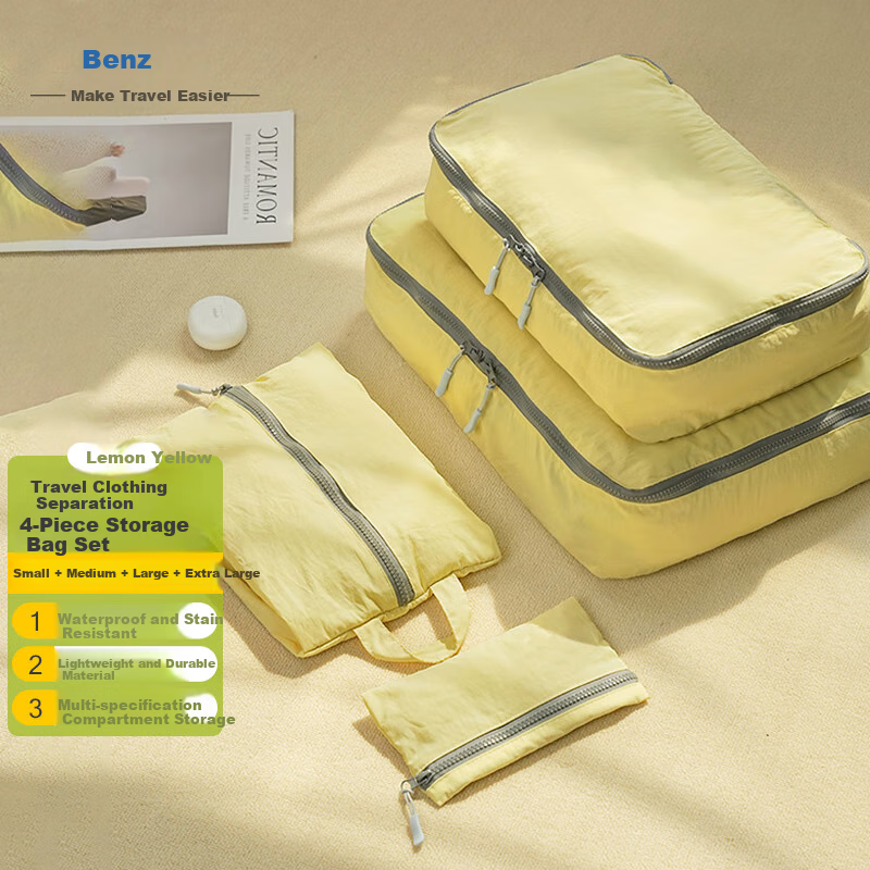 Banzheni Travel Toiletry Storage Bag, Portable Large Capacity Handheld Underwear Organizer Bag for Business Trips And Travel, Packing Set