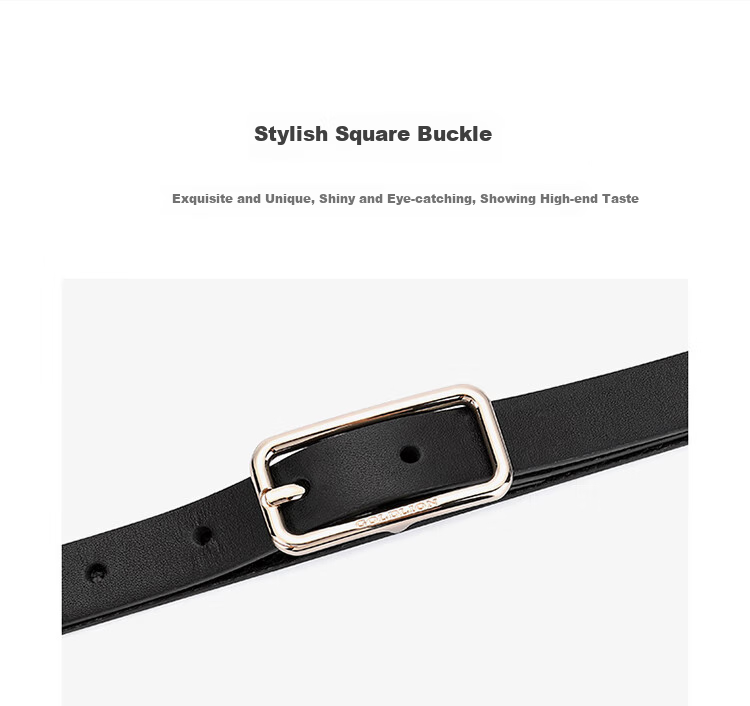 Goldlion Women's Leather Belt, Fashionable Versatile Pin Buckle Waistband Gift Box, Birthday Present 3