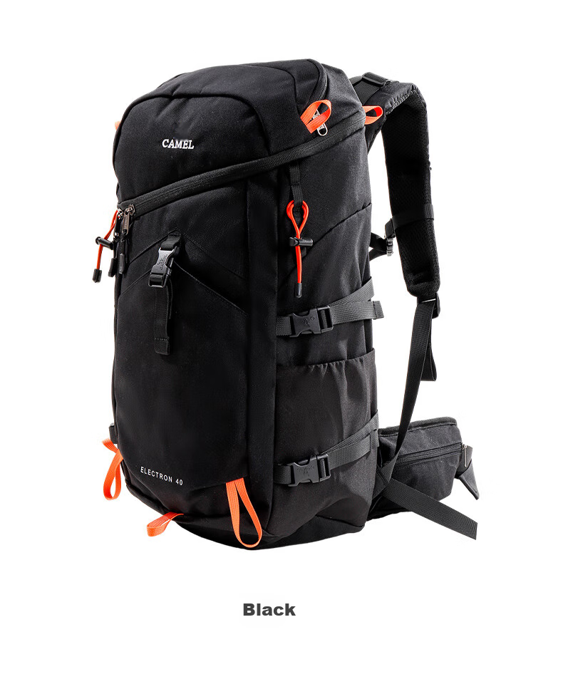 CAMEL Outdoor Lightweight Hiking Backpack, Waterproof Travel Rucksack, Shoulder Bag 573C373045, Orange-Red Color 3