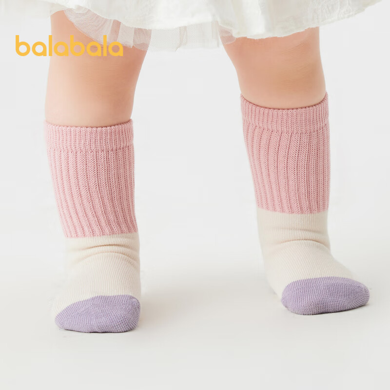 BALABALA Baby Mid-Calf Socks Cotton Spring Season Boys Girls Newborn Infant Socks Non-Binding Three Pairs Pack 209925172205