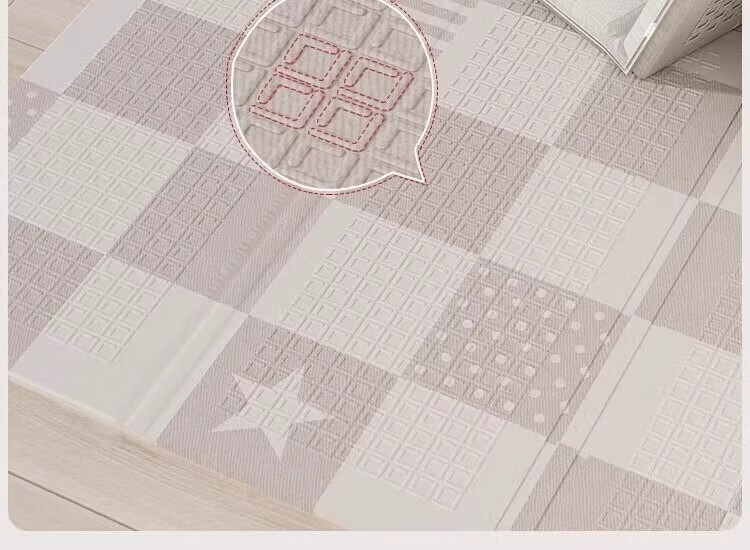 Letide XPE Baby Antibacterial Crawling Mat Foldable Play Mat Home Picnic Floor Mat 200*180*2CM with Edging 11