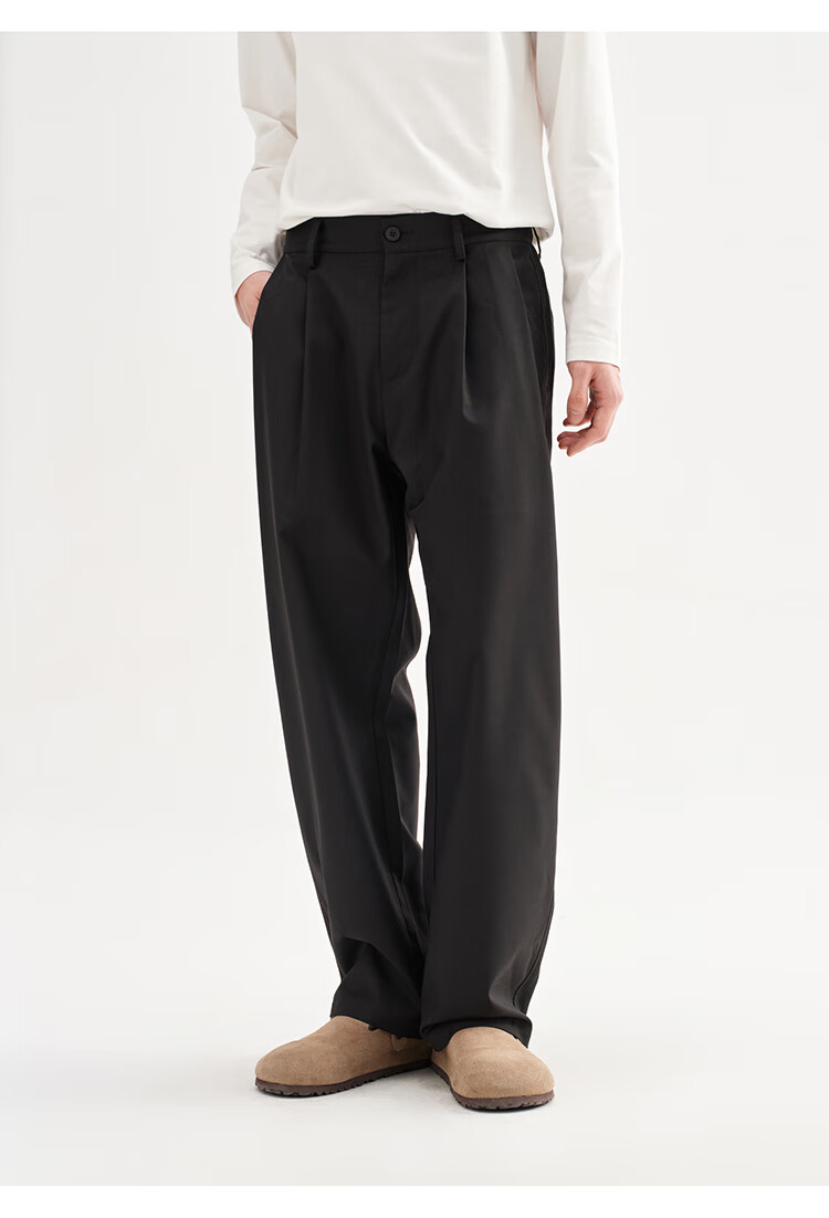 CHINISM CH Men's Trousers, Spring And Autumn Style, Loose-Fitting, Soft, Versatile, Straight-Leg, Draping, American-Style Casual Pants for Men, CCKB18N3157 12