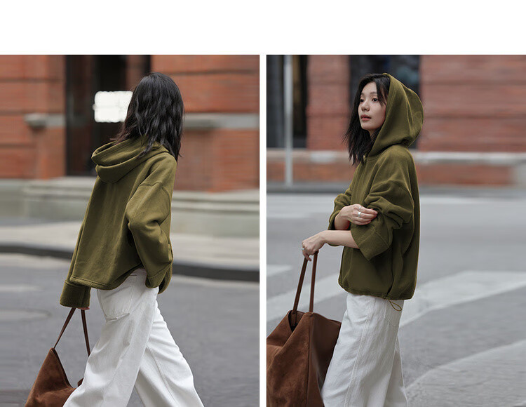 Dme [Retro Hoodie] Autumn And Winter Quality Online Hooded Long-Sleeve Fleece-Lined Sweatshirt, Women's Jacket 22