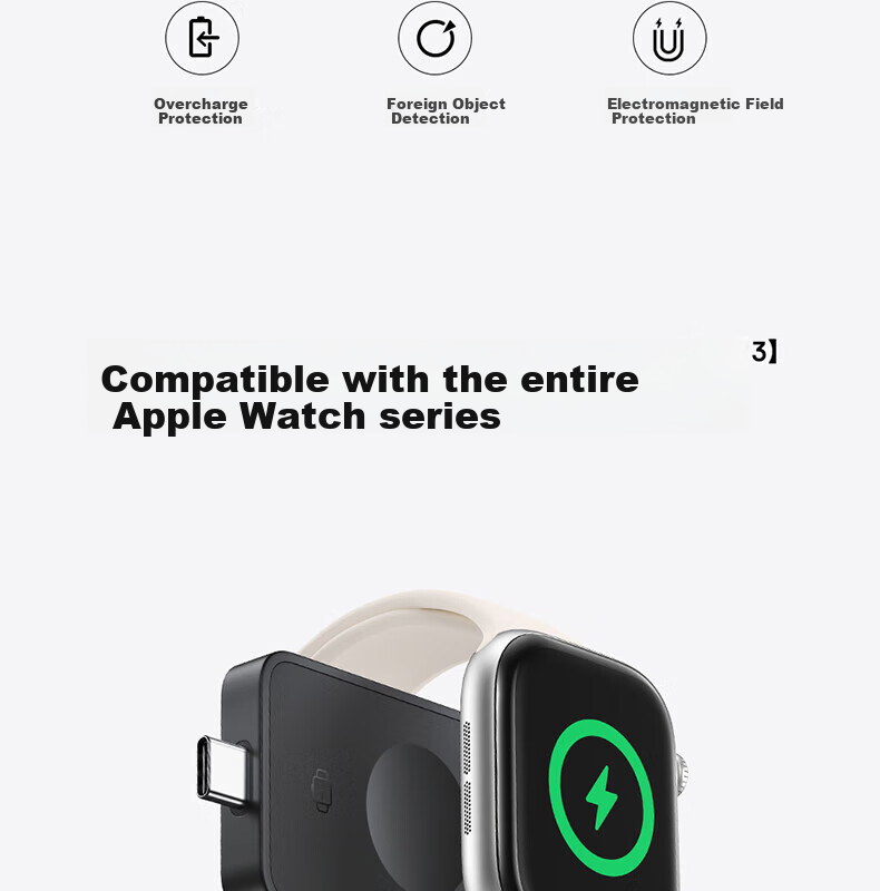 Baseus MagPro Magnetic Apple Watch Wireless Charger 2.5W Compatible with Apple Watch 10/9/8/7/6/5/4/3/2/SE/Ultra 16