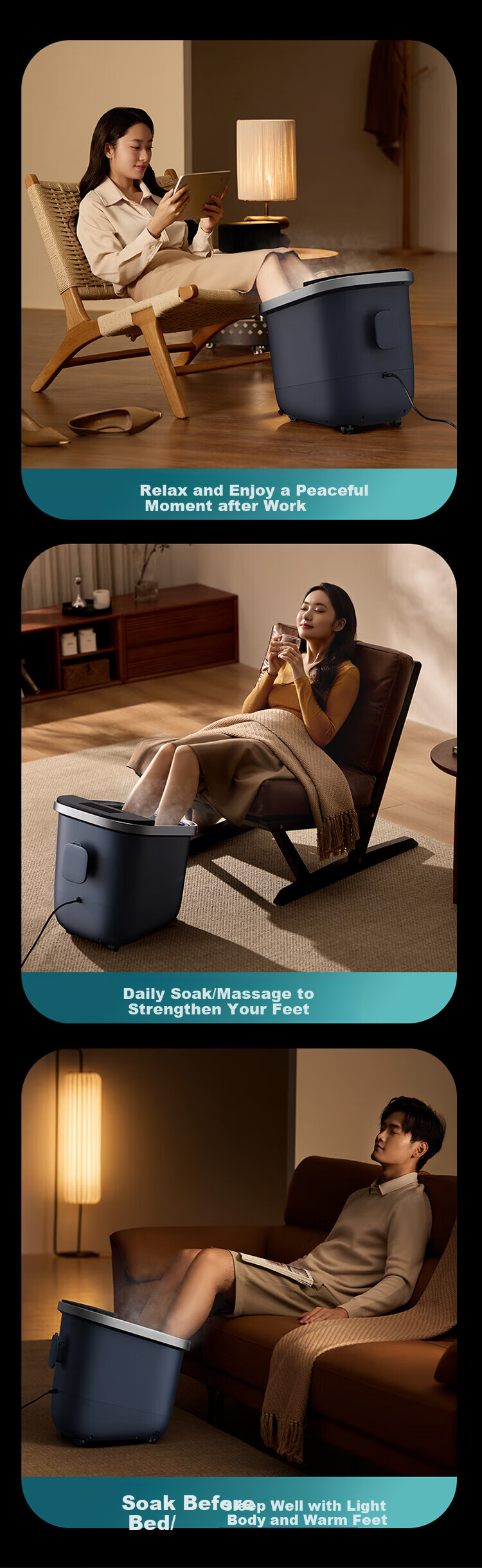 PHILIPS Foot Soaking Bucket, Heated Steaming Constant Temperature Foot Bath, Fully Automatic Massage Foot Washing Basin, Lying Soak Deep Sterilization Silicone Anti-Abrasion, 3214F, Mid-Autumn Festival Gift for Parents 13