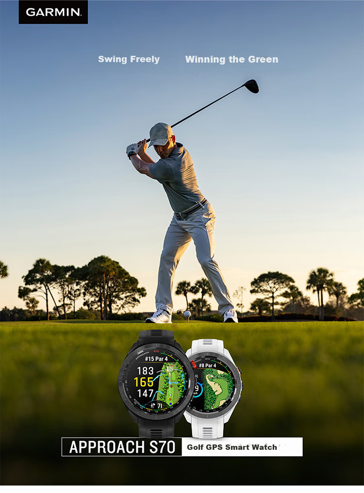 GARMIN Approach S70 Moon Rock Gray (42mm) Golf Gift Box Set, Blood Oxygen Running Outdoor Sports Watch 1