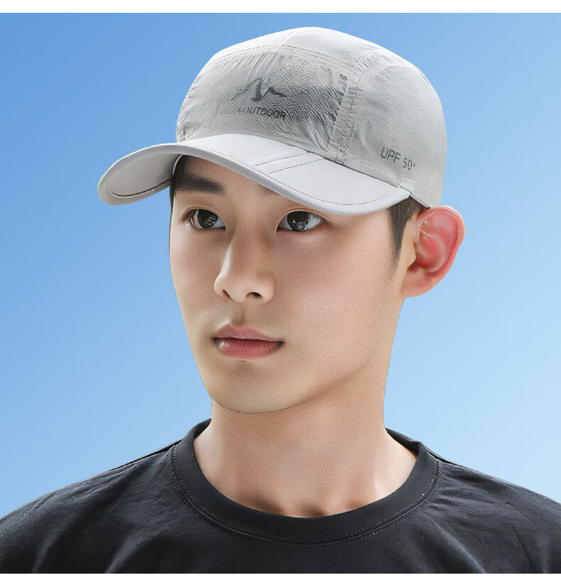 CARTELO Baseball Cap for Men, All-Season Breathable Quick-Dry Foldable Visor Hat, Outdoor Sun Protection Cap for Women, Black 11