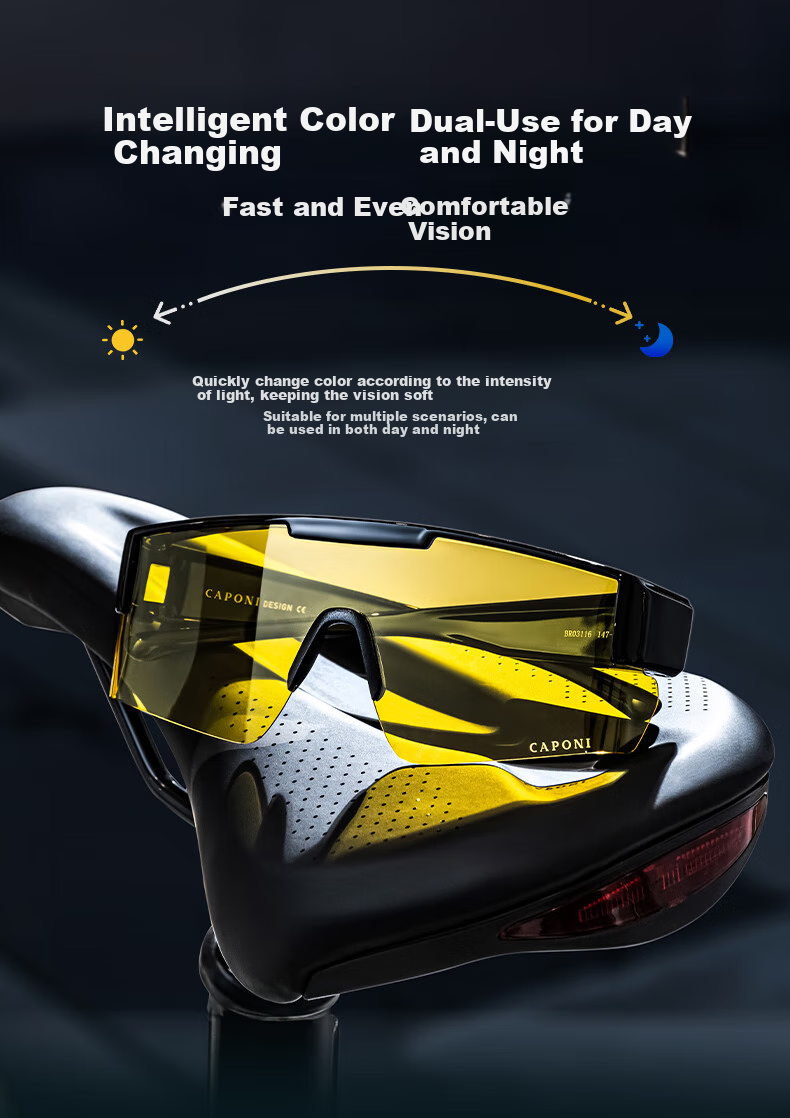 CAPONI Cycling Glasses, Myopia Sunglasses Clip-Ons, Polarized Sunglasses for Men And Women, Outdoor Sports Hiking Sun Protection UV-Resistant 3