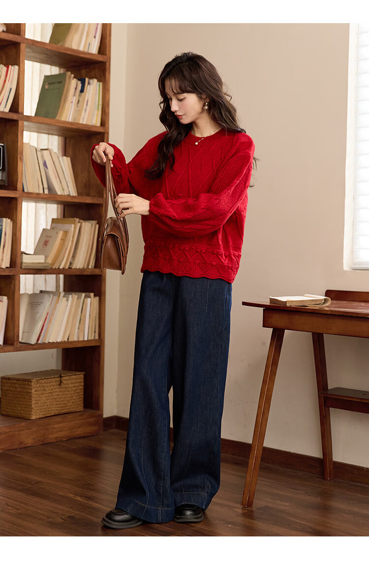 Dme [Festival Atmosphere] Spring And Autumn Three-Dimensional Cable Knit Sweater, Sweet And Youthful Women's Knitted Top 8