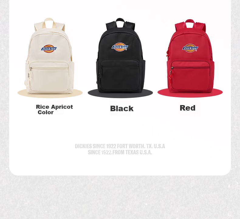 Dickies Women's Backpack DK Schoolbag with Multiple Compartments, Large Capacity, Can Hold Many Items, Suitable for Middle And High School Students, Travel Bag 8