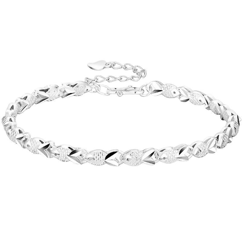 ALLOVE Lucky Koi Pure Silver Bracelet for Women Jewelry Birthday New Year Valentine's Day Gift for Girlfriend Wife