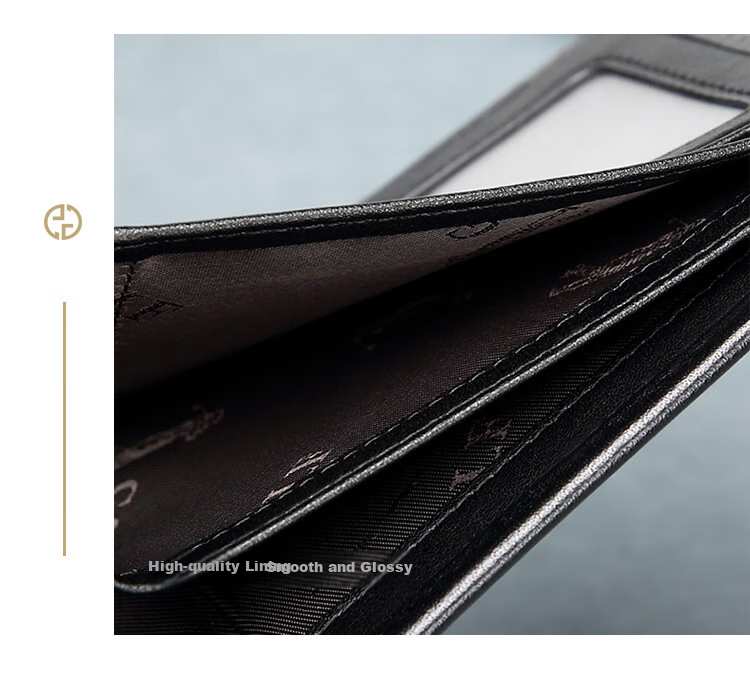 GOLF Men's Wallet, Top-Grain Leather, Horizontal Short Style, Multi-Card Slots, Bank Card Holder, Leather Billfold, Gift Box Packaging 12