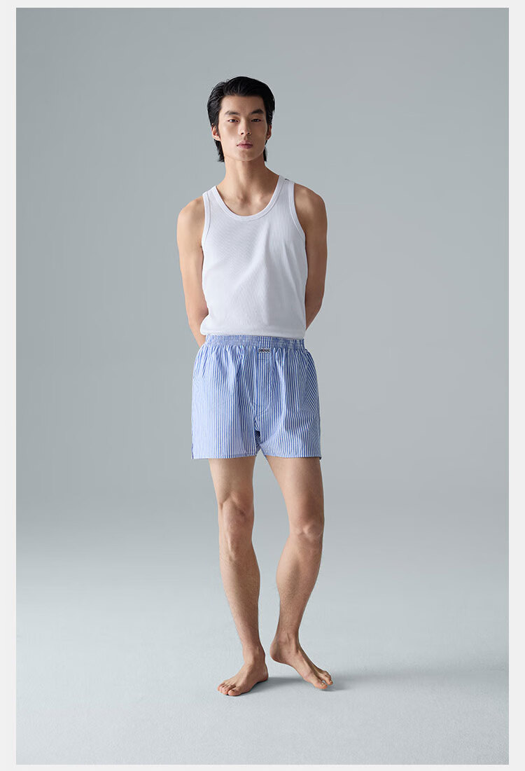 HLA [Chen Zheyuan's Choice] Men's Tank Top, Sleeveless Cotton Striped Textured Undershirt, Basic Thin Undershirt for Layering 10