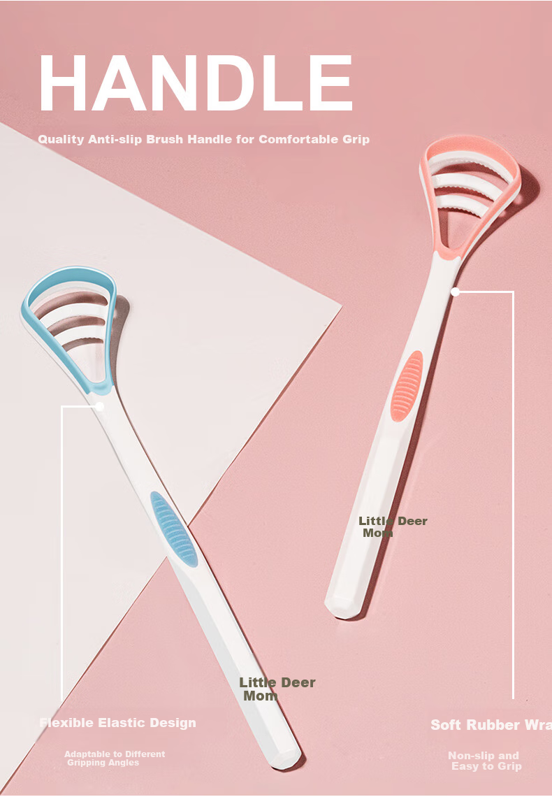 FAWNMUM Tongue Coating Cleaning Care Kit, Tongue Coating Cleaner, Tongue Brush, Tongue Scraping Tool, Tongue Cleaning Device 5