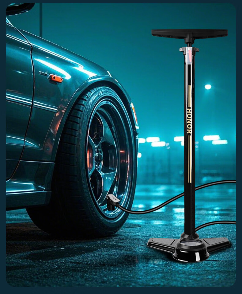 HONOR N Bicycle Pump for Home Use, New High-Pressure Road And Mountain Bike Inflator, Electric Motorcycle Universal Car Pump 10