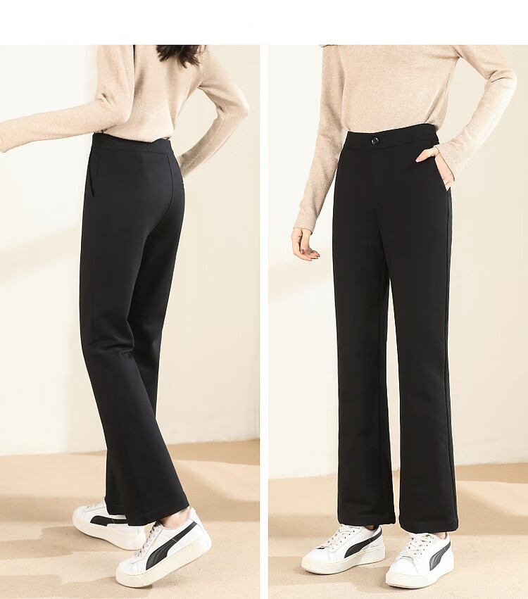 DME Warm Capture Winter Lightweight Insulation Cold-Proof 90% Duck Down Filling Versatile Women's Flared down Pants, Carbon Black, Size L 18