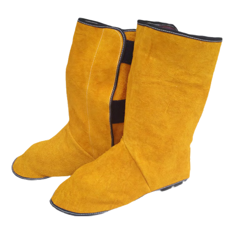Minggu Leather Welding Fire-Resistant Foot And Leg Guards, Welder Foot Covers Protective Foot Covers Wear-Resistant Heat Insulation Anti-Spatter
