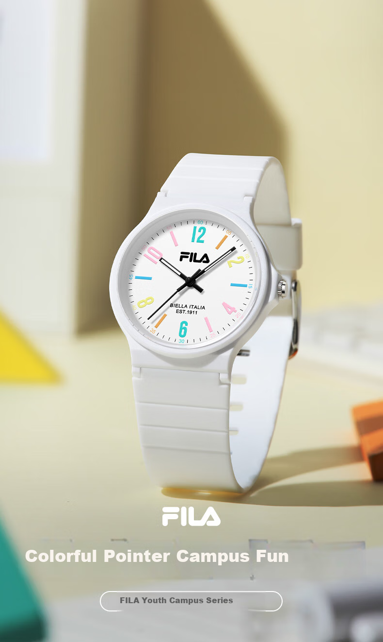 FILA Birthday Gift Silent Student Watch for Boys And Girls, Elementary School Students Waterproof Quartz Watch 6641-003 1