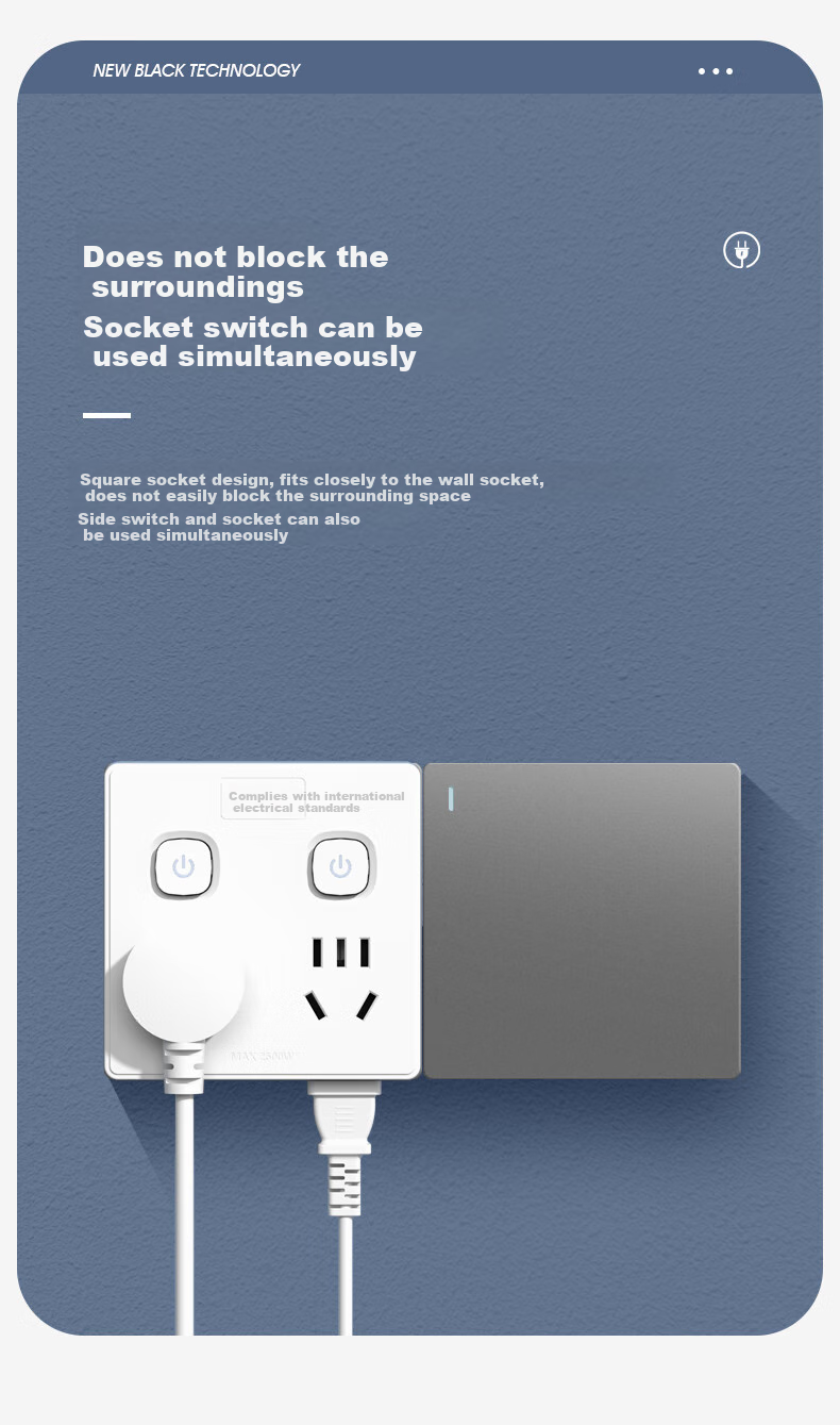 FDD Wireless 86-Type Plug Power Adapter Socket, Multi-Outlet Ultra-Thin High-Power Bedside Cube Socket, One to Fourteen-Hole Outlet [Separate Control Switch], Gray 8