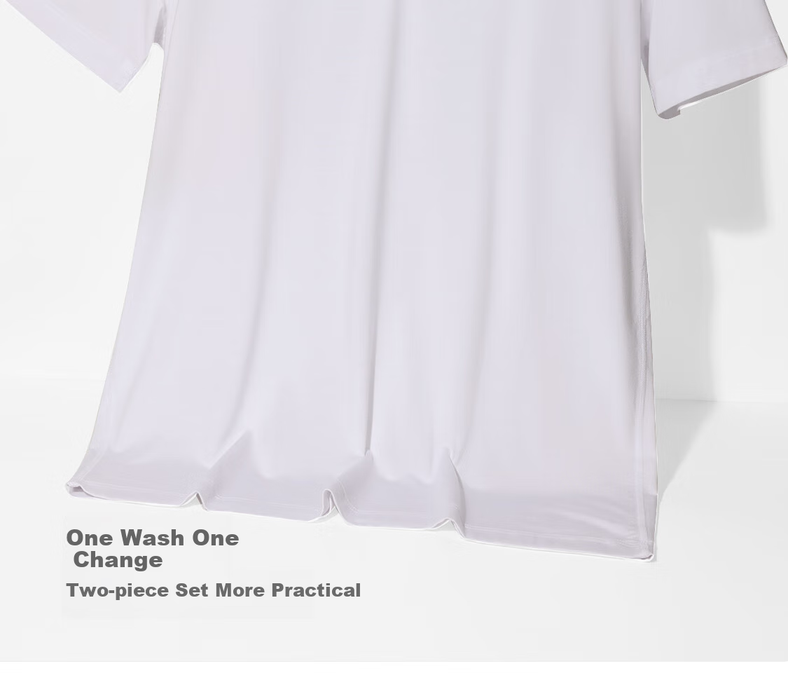 Aimer Men Modal Short-Sleeve T-Shirt Undershirt [2-Pack], V-Neck Vest, Black + White, Size 170 8