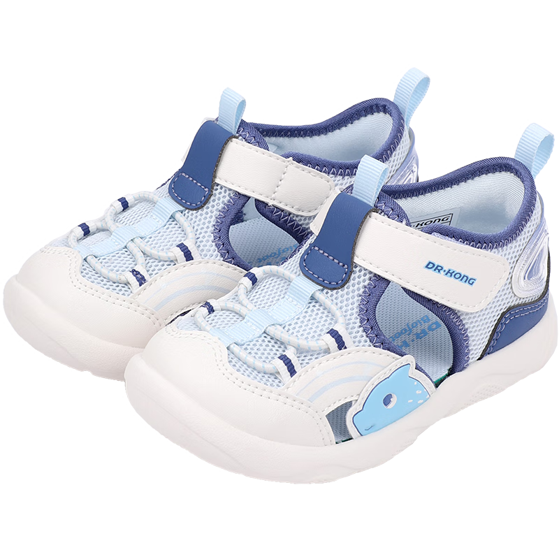 DR·KONG Toddler Summer Cartoon Cute Closed-Toe Kids Sandals 2B14A2042AM Blue/Beige Size 29