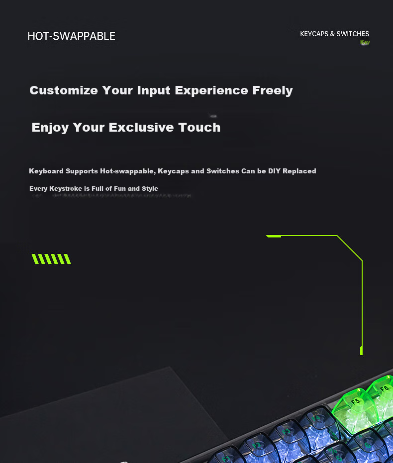 CoolKiller CK75 Super Programmer Wired/wireless/blueTooth Triple-Mode Transparent Customizable Mechanical Keyboard with Ice Blade Switches And Linear Switches 6