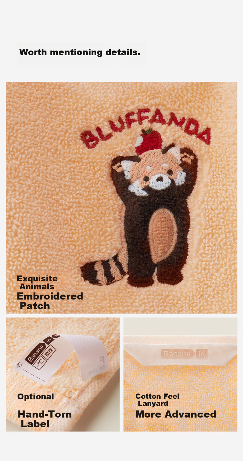 Bananain Cotton 520 Home Unisex 5A Antibacterial Pure Cotton Towel, Absorbent, Odor-Resistant, Lint-Free, for Face Washing And Bathing 15