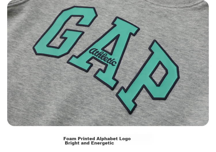 GAP [Same Style for Older And Younger Kids] Boys And Girls Spring Logo Contrast Color Long-Sleeve Sweatshirt 687330 20