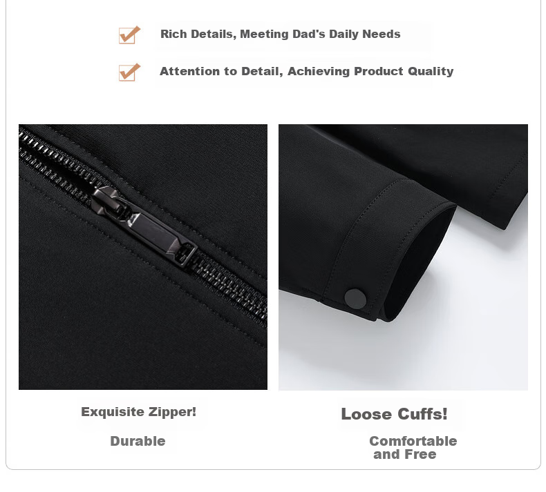 Baocaiyang Administrative Jacket for Men, Spring And Autumn Business Casual Lapel Loose Fit Coat for Fathers, Middle-Aged And Elderly Government Officials 3