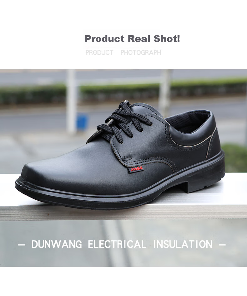 DUNWANG Electrical Leather Shoes, Durable 6kV High-Voltage Insulation Shoes for Men And Women, Safety Protection, Lightweight Soft Sole, 8281 Work Shoes, Size 39 6