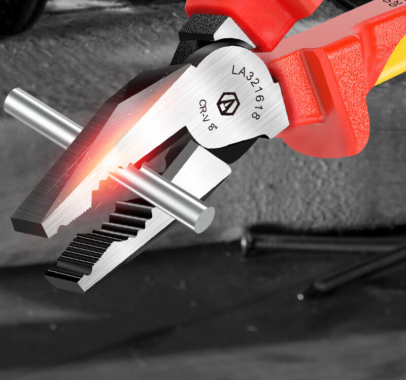 LAOA LA325206 Solid Insulated Steel Wire Pliers Flame Retardant 1000V Electrician 7-Inch Tong Pliers 4