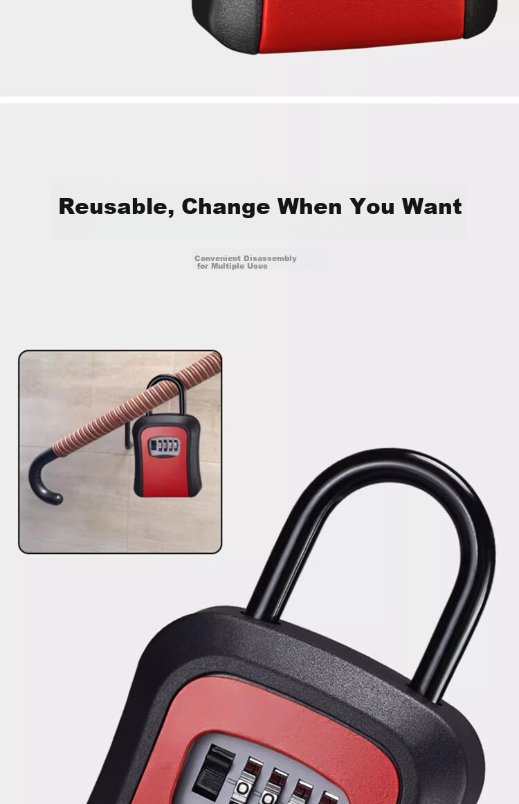 Huge Renovation Password Key Box, Construction Site Anti-Theft Door Peephole Box, Engineering Password Lock Key Box for Storing Keys 8