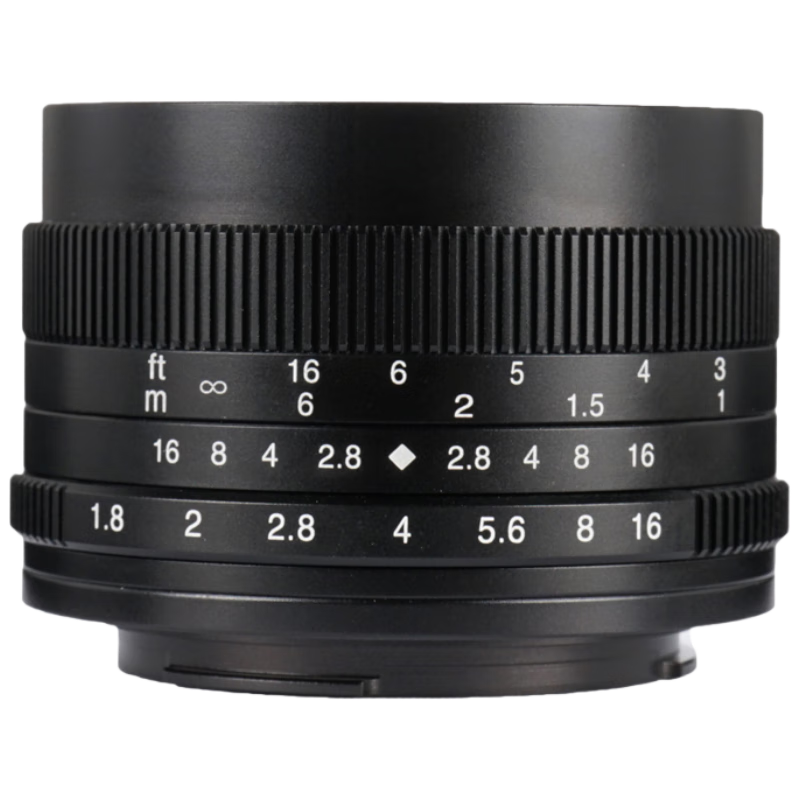 Qigongjiang Sony Prime Lens, E-Mount, Black, 50mm F1.8, Mirrorless Lens, Large Aperture Prime Lens for Portrait And Landscape Photography, Manual Focus, Xiaotanju A7m4 Zv-E10 Second Generation A7c2