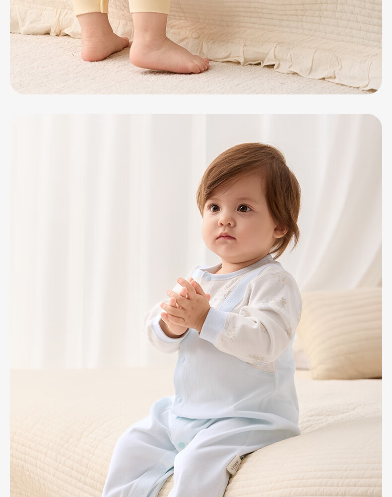 Shiyuejiejing, Baby Romper, Straight-Collar Bodysuit, Infant Onesie, Newborn Clothing 21
