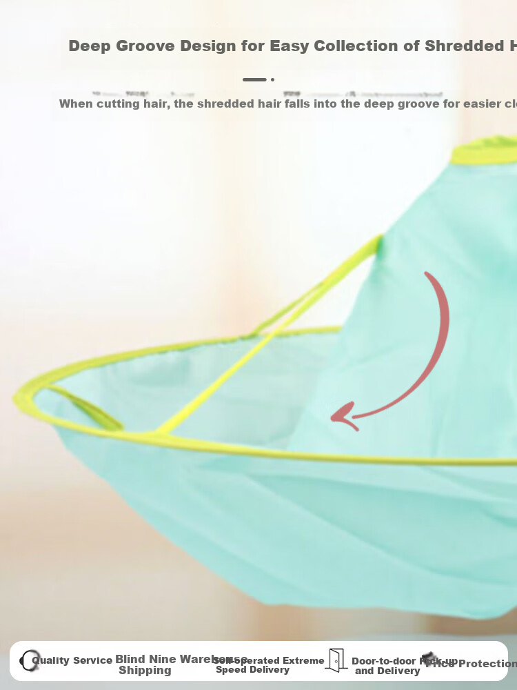 9I9 Children's Haircut Cape Cover, Adjustable Neckline, Baby Hairdressing Apron, 851 Blue 5