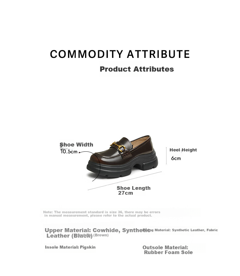 TATA Magic Detective Platform Loafers Unisex Star Style Black (Heart Edition) Size 36 3