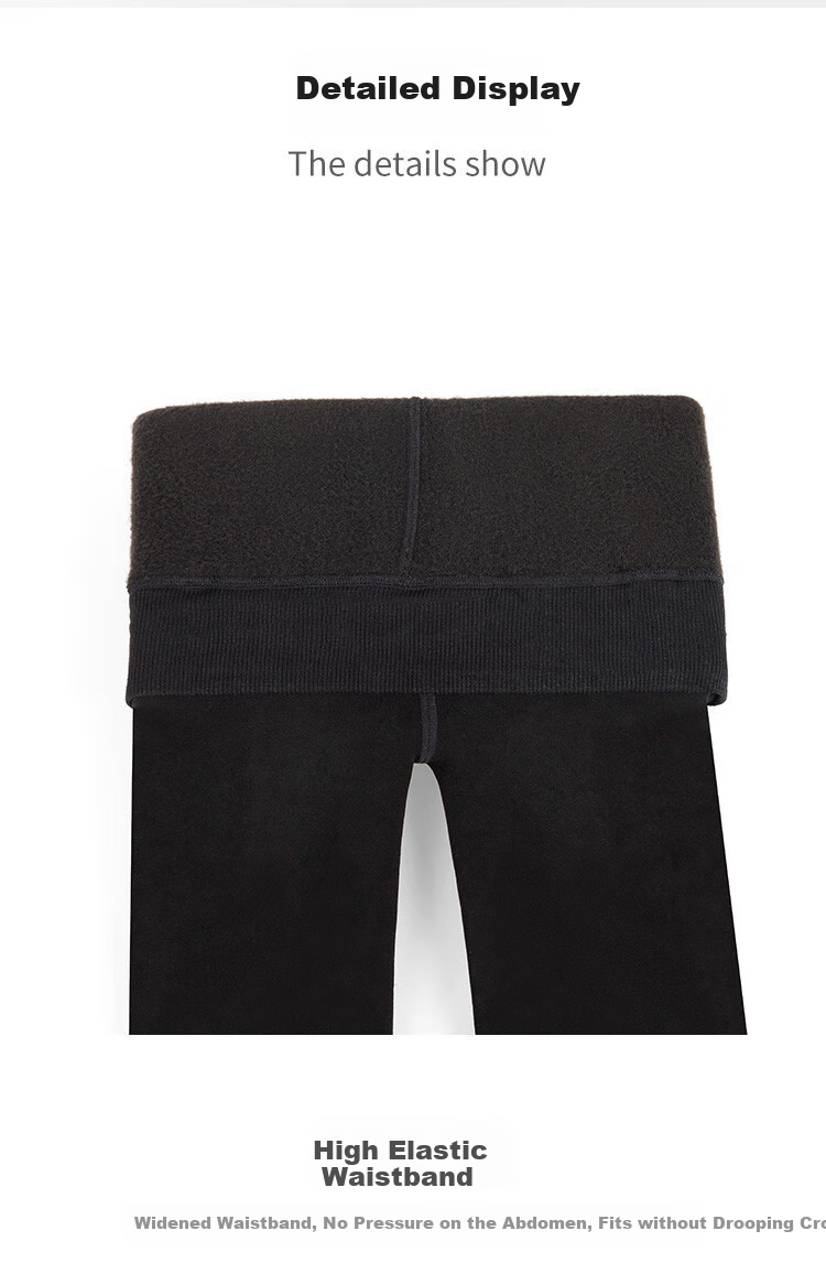 Afandi Women's Thermal Pants with Extra-Large Crotch, Fire-Retardant Fleece-Lined Tights, Double-Layered Warm Leggings 6