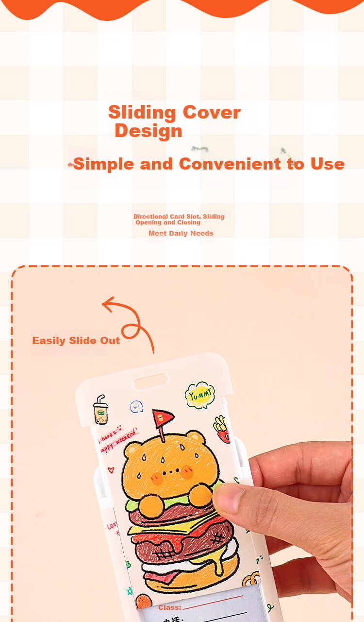 TaTanice ID Card Holder, Student Campus Card Holder, Meal Card Protector, Elastic Cord Keychain, Work Badge Holder, Subway And Bus Pass Card Holder, ID Card Case 4