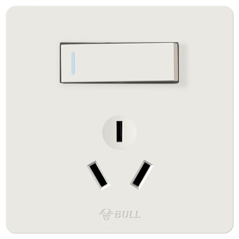 BULL G12 Skin-Feel Matte Cream Style 16A Switch Socket 86 Type G12E204AS Velvet Coffee