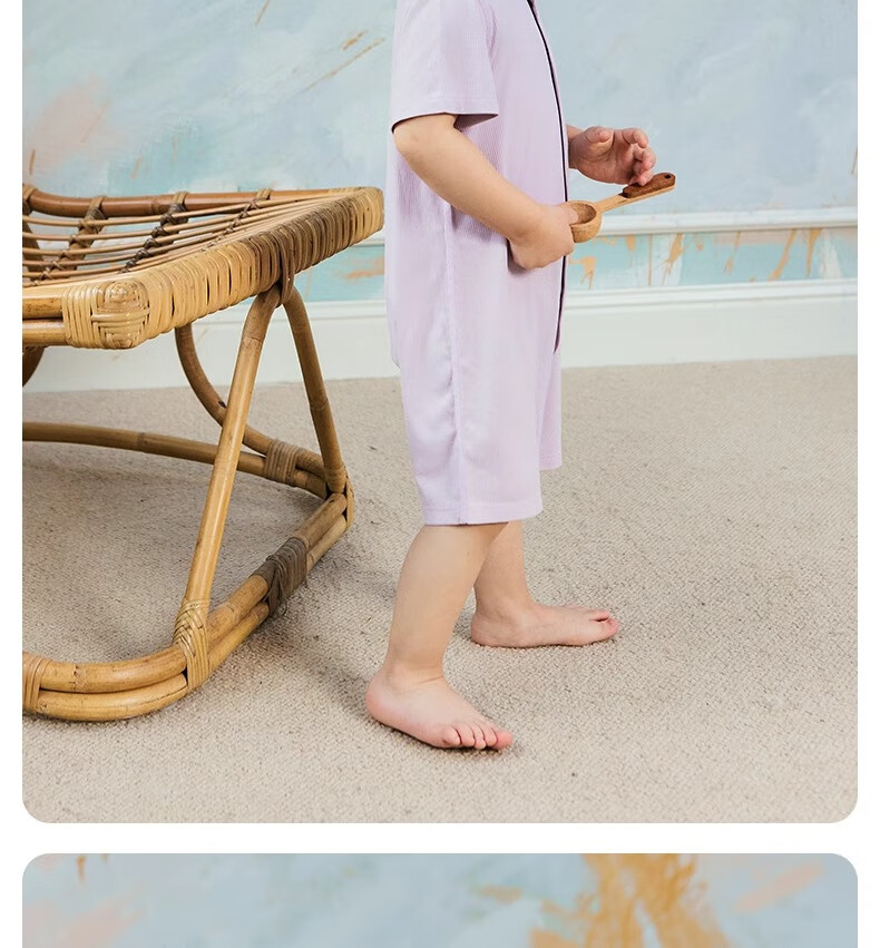 Niduoxiong Summer Baby Romper, Infant Clothing, Summer Outfit, Crawling Suit, Newborn Home Wear, Short-Sleeve Ice Silk 21