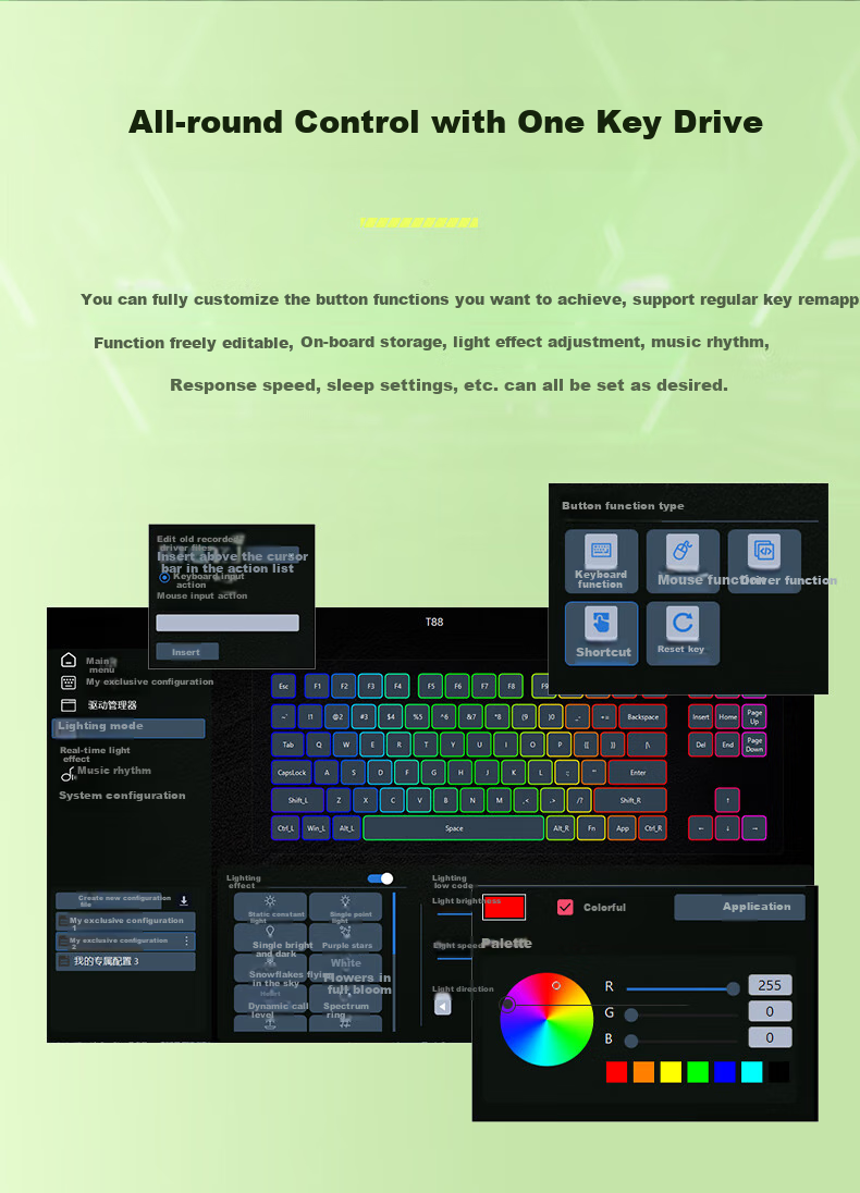 Langtu T88 Mechanical Keyboard Wired Wireless Bluetooth Tri-mode 88-Key Silent Keyboard Gaming E-sports Computer Office Keyboard 10000mAh Blackberry Strawberry Milkshake Switch 6